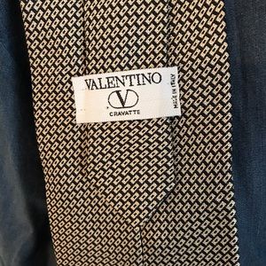 VALENTINO Necktie Black/Beige Versatile & Classic